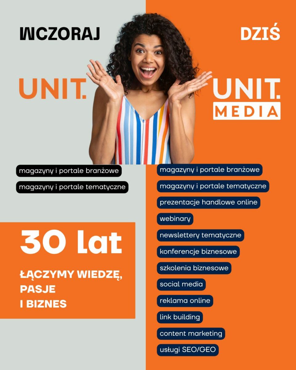 UNIT ma 30 lat. Wchodzimy w nowy rozdział jako UNIT MEDIA